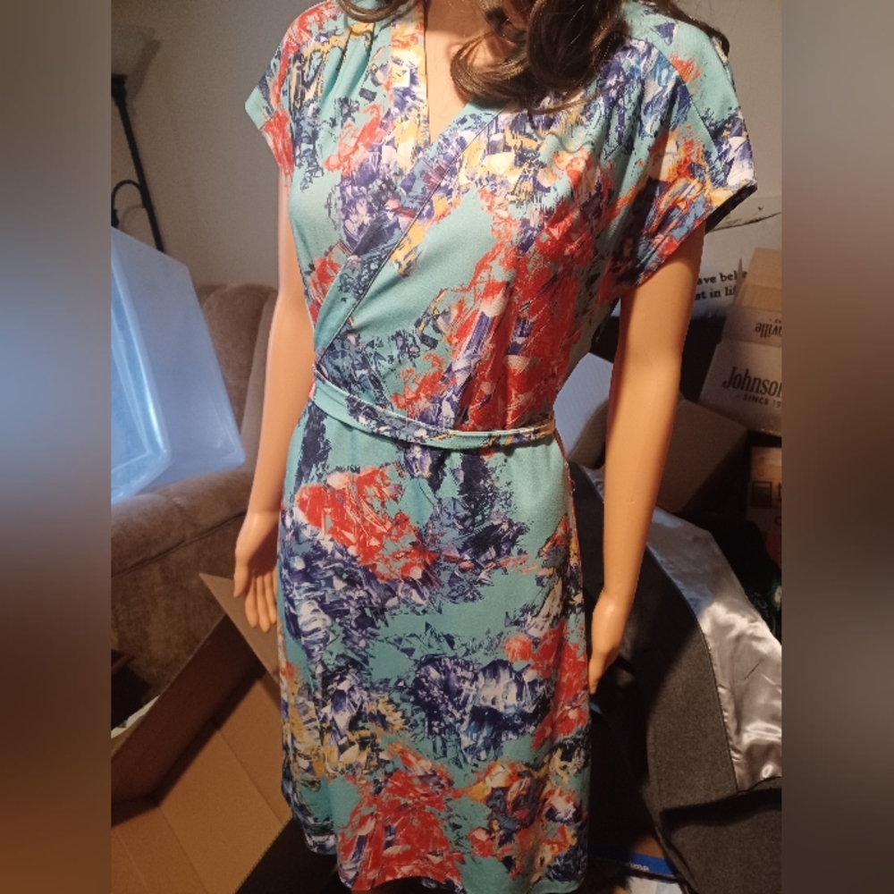 Alex and Ani Multicolor Floral Midi Dress